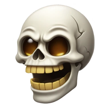 Skull laughing so hard sticker