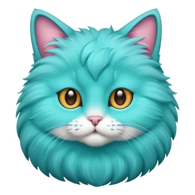 Teal cat sticker
