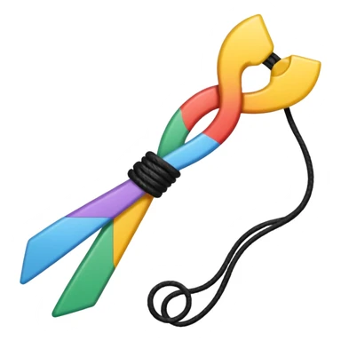 crea la imagen de un lazo de hilo caotico a uno sencillo sticker