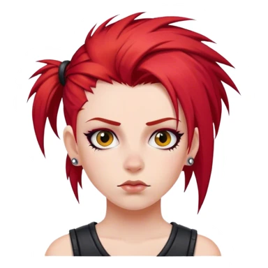 Punk Girl With Red Hair sticker