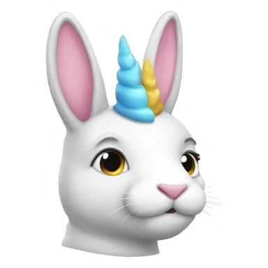 Make me a rabbit unicorn sticker
