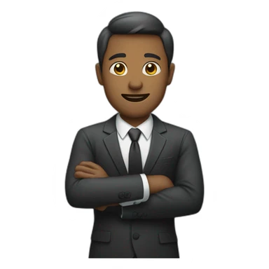 man in suit holding out his arms sticker