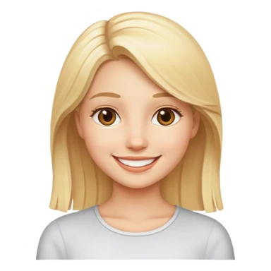 smiling blonde girl portrait sticker