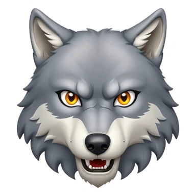 Angry wolf sticker