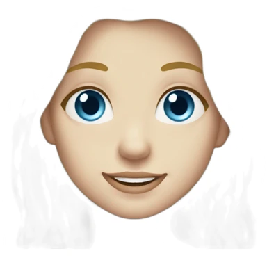 blond blue-eyes-long hair-smile-eat chocolate sticker