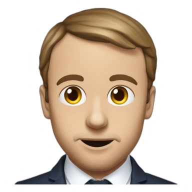 macron mange une sucette sticker