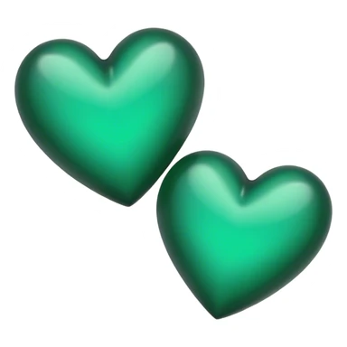 dark emerald aesthetic pair heart  sticker
