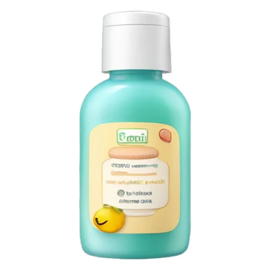 facial scrub bottle with label sticker