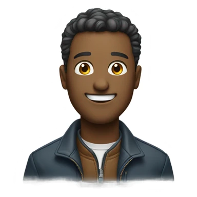 smiling man in jacket sticker