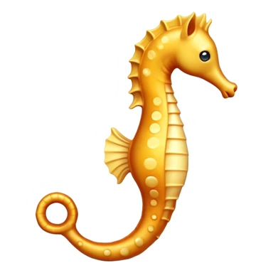 Cinematic Cute Sea Horse Portrait Emoji, Head tilted playfully and inquisitively, featuring a charming, slender form with a delicately curved body and a whimsical, curled tail, accented by round, sparkling eyes full of gentle wonder, Simplified yet irresistibly adorable features, highly detailed, glowing with a warm, inviting aquatic glow, high shine, affectionate and lively, stylized with a touch of enchanting marine charm, soft glowing outline, capturing the essence of a mischievous yet loving sea horse that seems as if it could float out of the screen into your arms! sticker