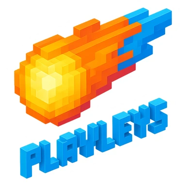 светящиеся комета с надписью "PLAVLEYS", no background sticker