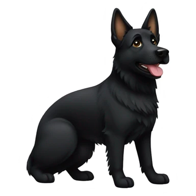 Black German Shepard  sticker
