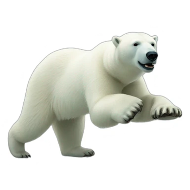 polar bear riding à h sticker