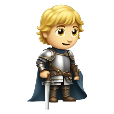 young european knight with sword sticker