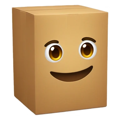 smiling box with brown hair and moustache sticker
