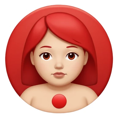 Persona gorda con el simbolo de prohibido  sticker