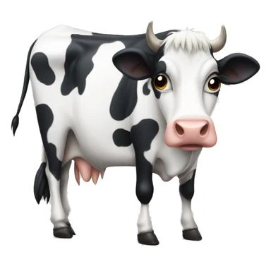 Emo cow with long legs  sticker