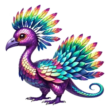 Shiny Exotic Tropical Pokémon-Fakémon-hybrid-creature (full body) sticker