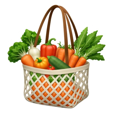 Net back with white nets that is used for shopping and putting vegetables in it sticker