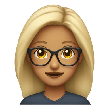 Girl with earrings and glasses sticker