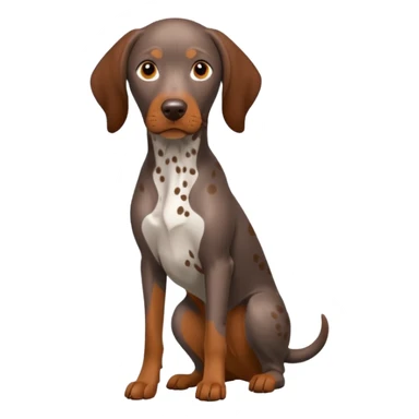 orange spotted german short haired pointer small tail sticker