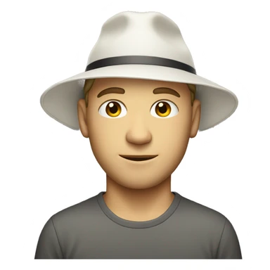 white guy with a hat backwards sticker