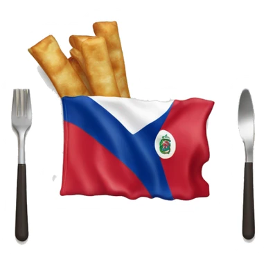 Dominican Republic flag with Korean food  sticker
