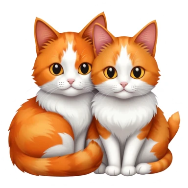 two cats cuddling together sticker