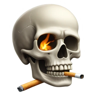 Skull smoking sticker
