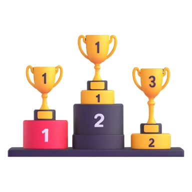 racing victory podium with three places for winners sticker