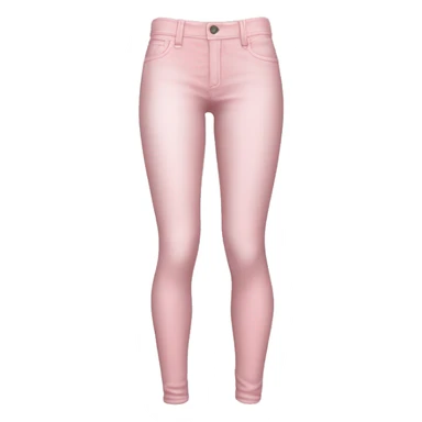 Realistic isolated side view of a pair of pastel Pink jegging pants. sticker