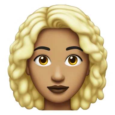 Tanned woman with black hair dressed in 1990s grunge hair, makeup, and neon attire  sticker