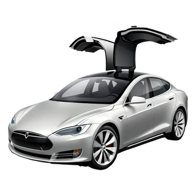 Tesla Model S electric car sticker