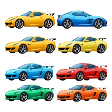 Make an 100 sports cars sticker