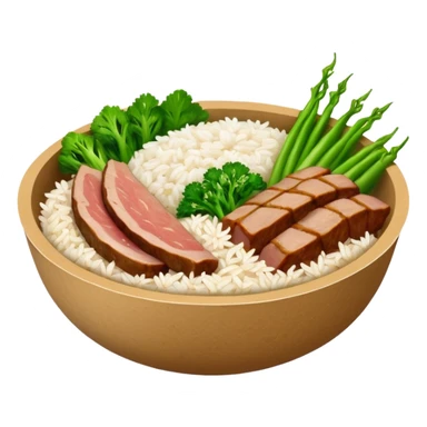 Retangular bowl made of kraft paper, 
The lunch box should be the most similar to this real one..
https://i.postimg.cc/FKcHz1tk/Screenshot-2025-11-11-alle-16-06-29.png

Can get more images of the bowl https://www.instagram.com/chefaporterbr/
Put inside food, like rice, green vegetables and meat. sticker