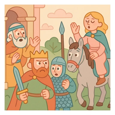 pastel toon style Anglo-Saxon manuscript illustration, no text sticker