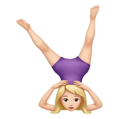 a foot placed on top on a girl's head sticker