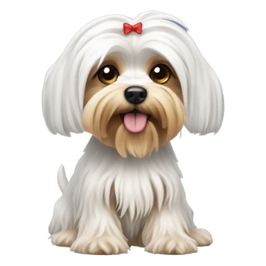 maltese yorky dog sticker