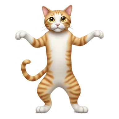 cat standing on two legs sticker