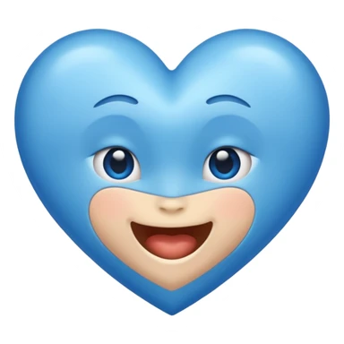 Blue heart with emotions sticker