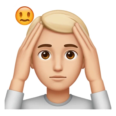 L hand on forehead  sticker