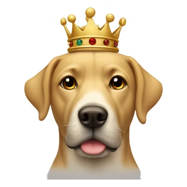 lab with a crown  sticker