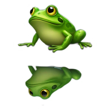 Frog walking down the river sticker
