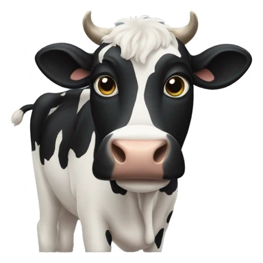 Black cow sticker