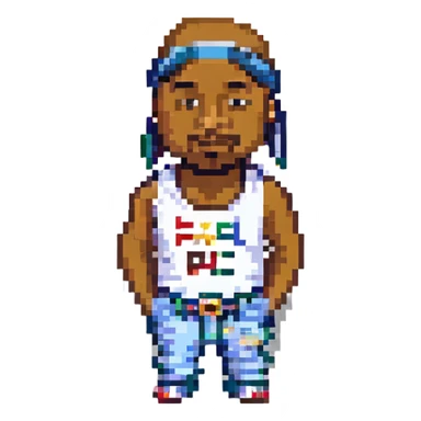 репер 2Pac, no background sticker
