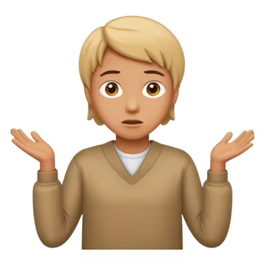 shrugging person sticker