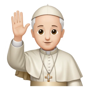 Pope blessing crowd with raised hand sticker