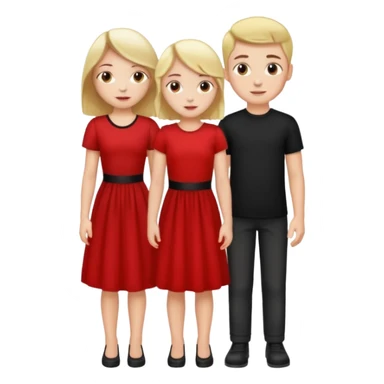 Wow good now just change the colour of dress girl red boy black sticker