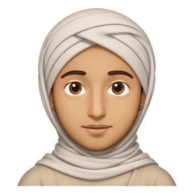 a curly hair guy with a hijabi bengali  sticker