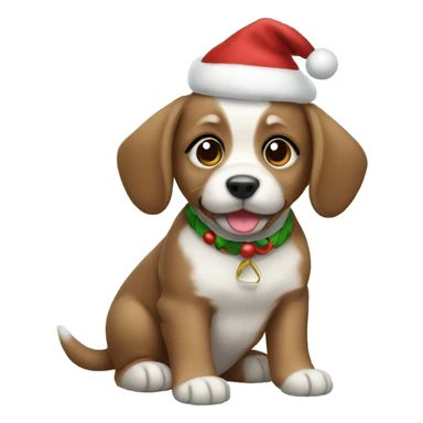 Christmas puppy sticker